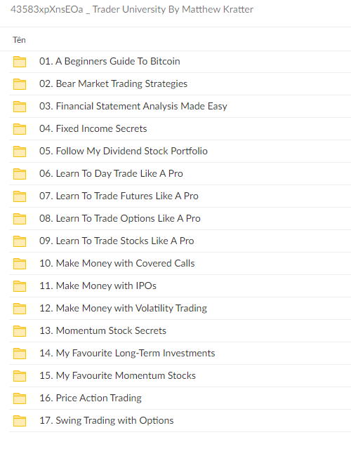 Trader University with Matthew Kratter