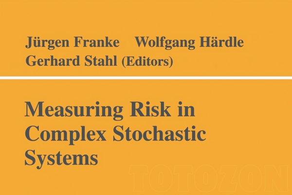 Experts Franke, Hardle, and Stahl discussing stochastic risk measurement techniques at a conference.