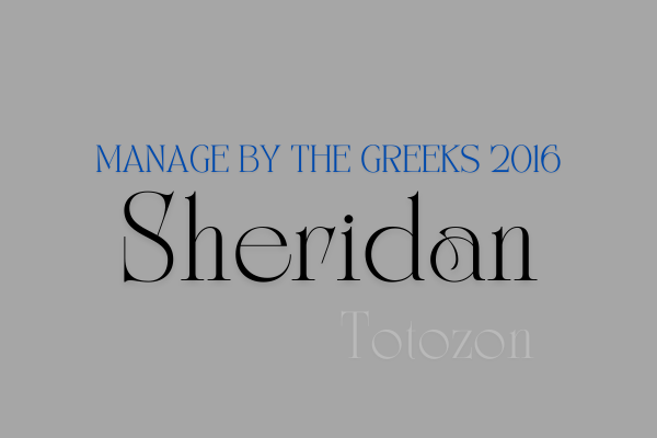 Manage By The Greeks 2016 with Sheridan