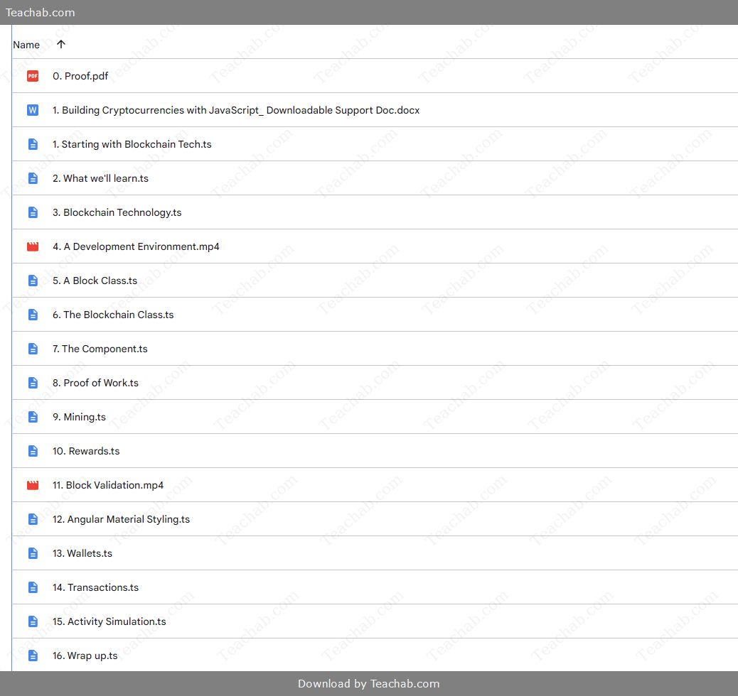 Building Cryptocurrencies with JavaScript By Stone River eLearning 57374QayY1a